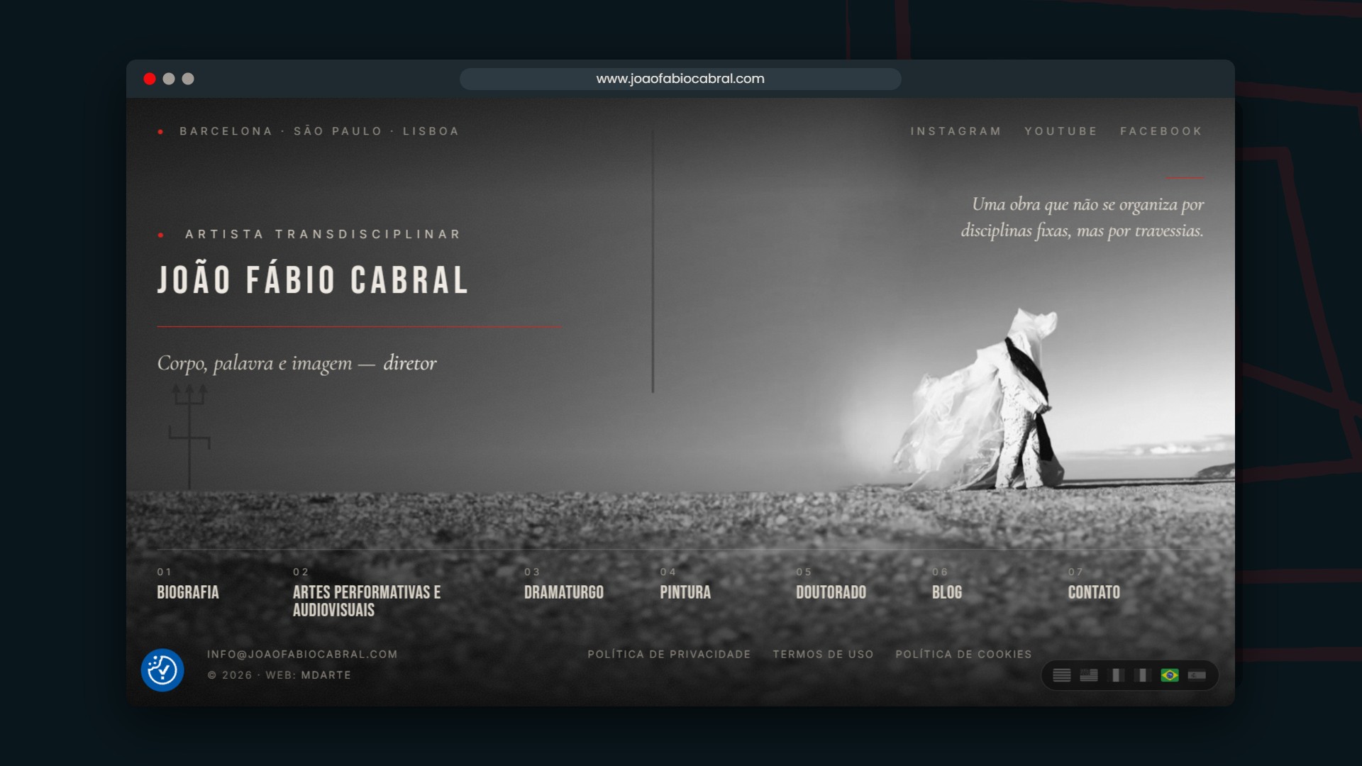 Web personal del artista João Fábio Cabral