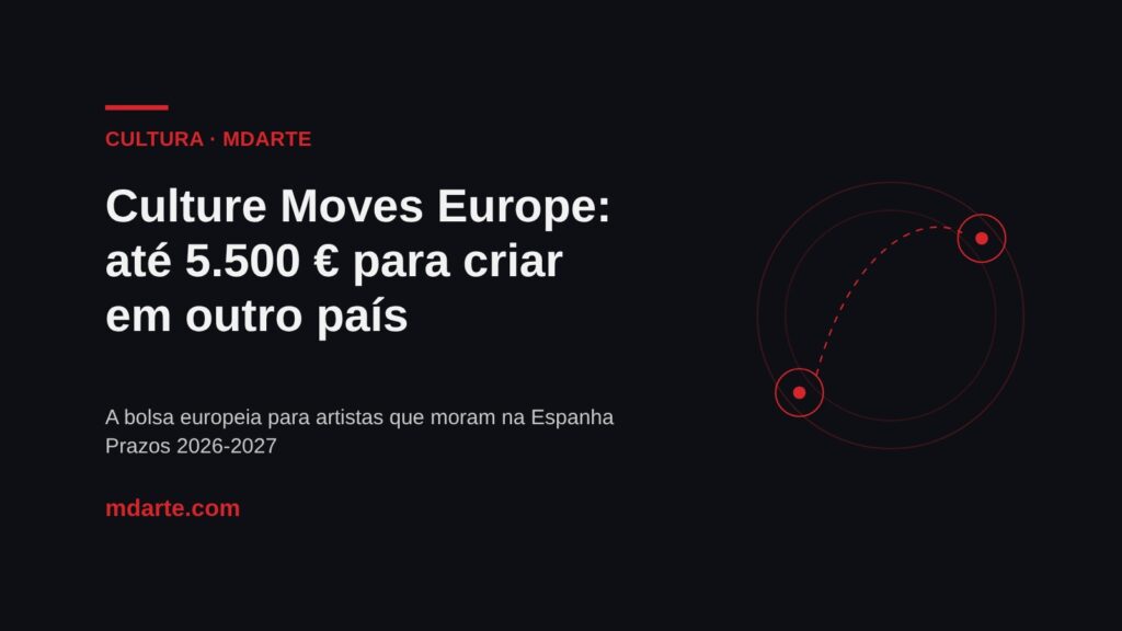 Culture Moves Europe 2026-2027: becas de movilidad para artistas